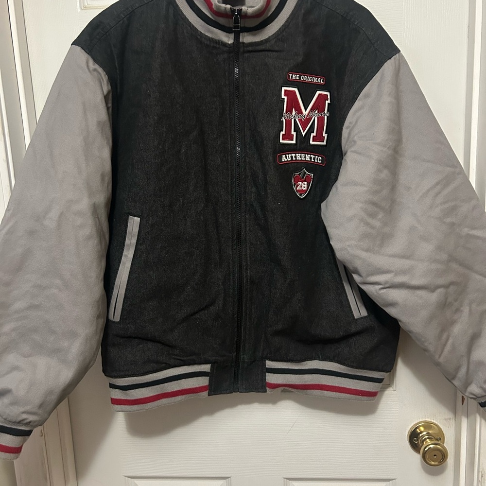 Disney Black and Gray Jacket with Red Details